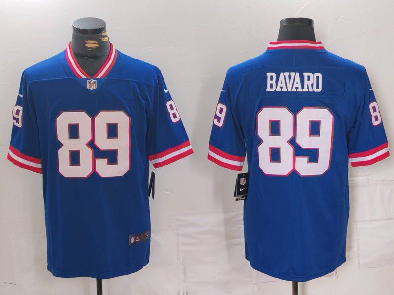 Men New York Giants #89 Bavaro Blue 2024 Nike Vapor Limited NFL Jersey